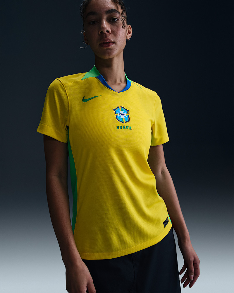 Brazil 2025 Stadium Home (Women's Team) Women's Nike Dri-FIT Soccer Replica Jersey 6