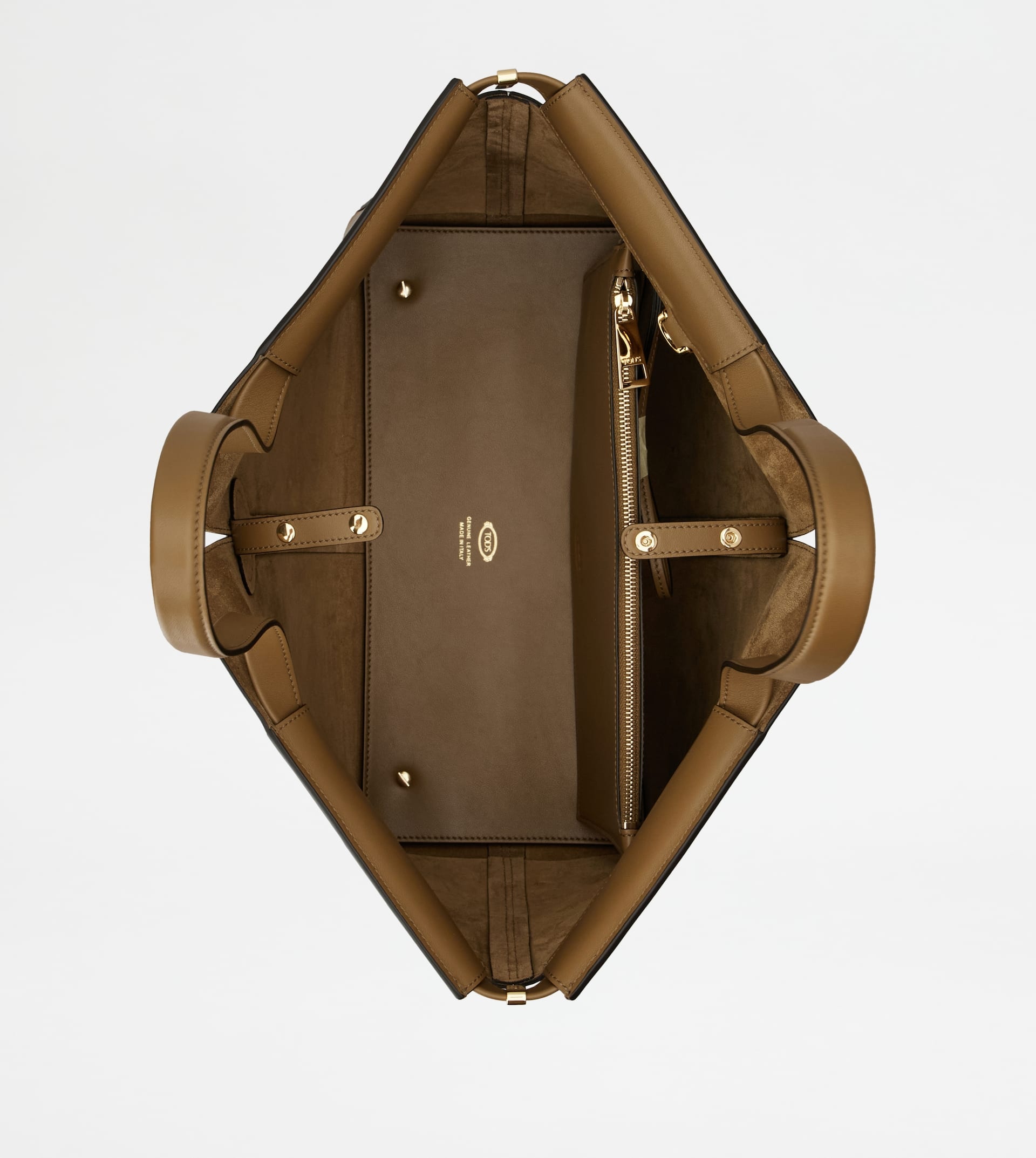 TOD'S DI BAG FOLIO IN LEATHER MEDIUM-SMALL - BROWN - 5