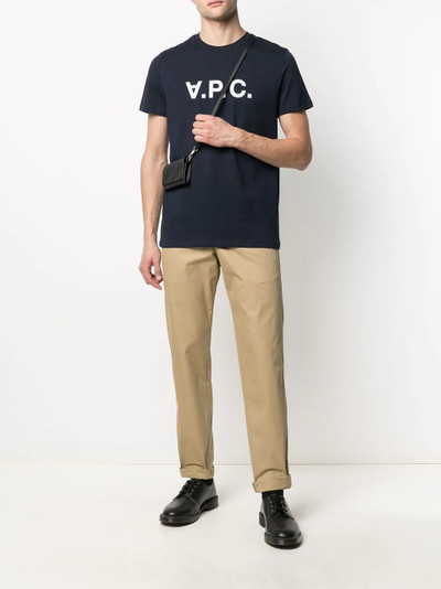 A.P.C. elasticated-waist cotton-blend trousers outlook