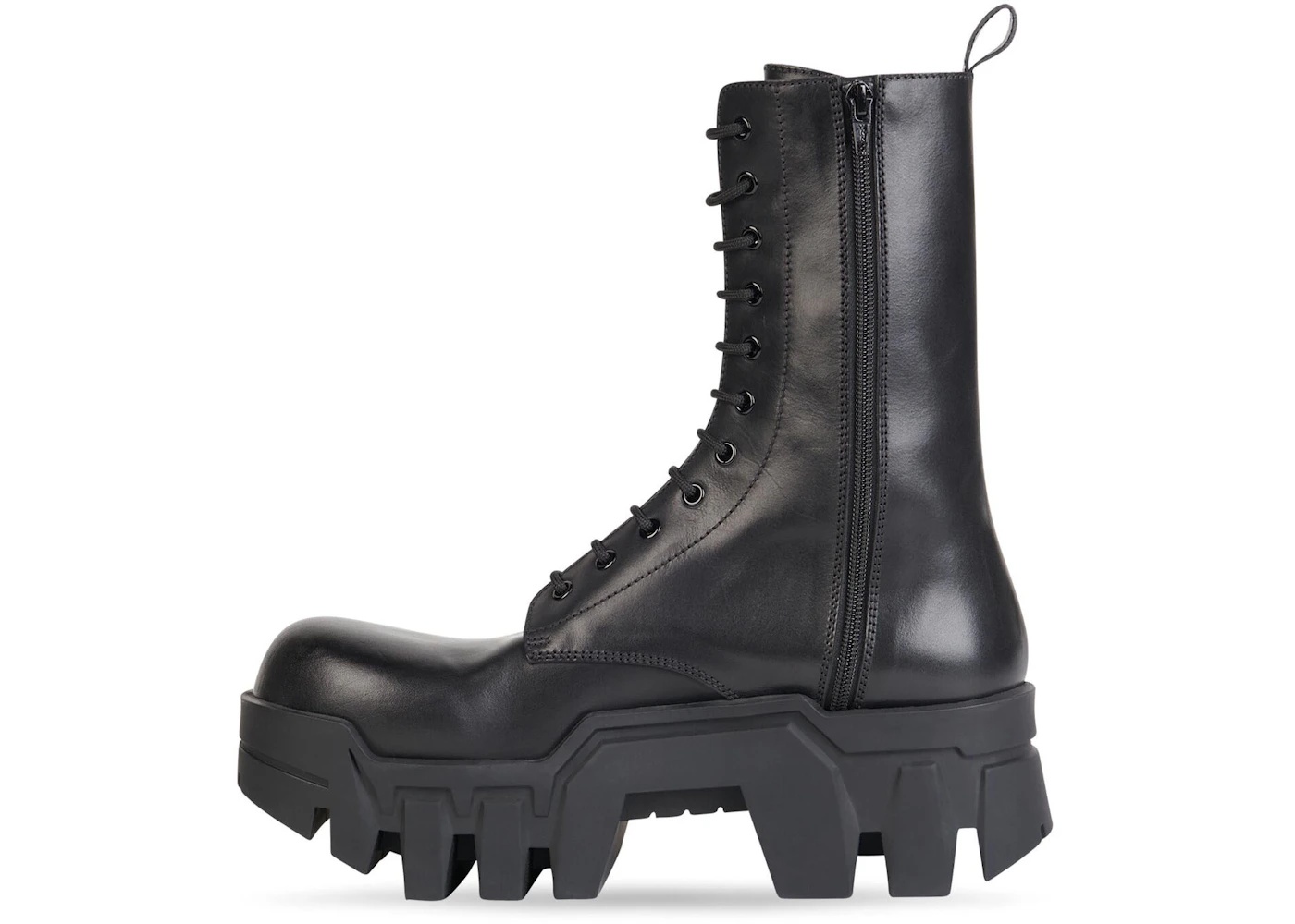 Balenciaga Bulldozer Laceup Boot Black Calfskin - 3
