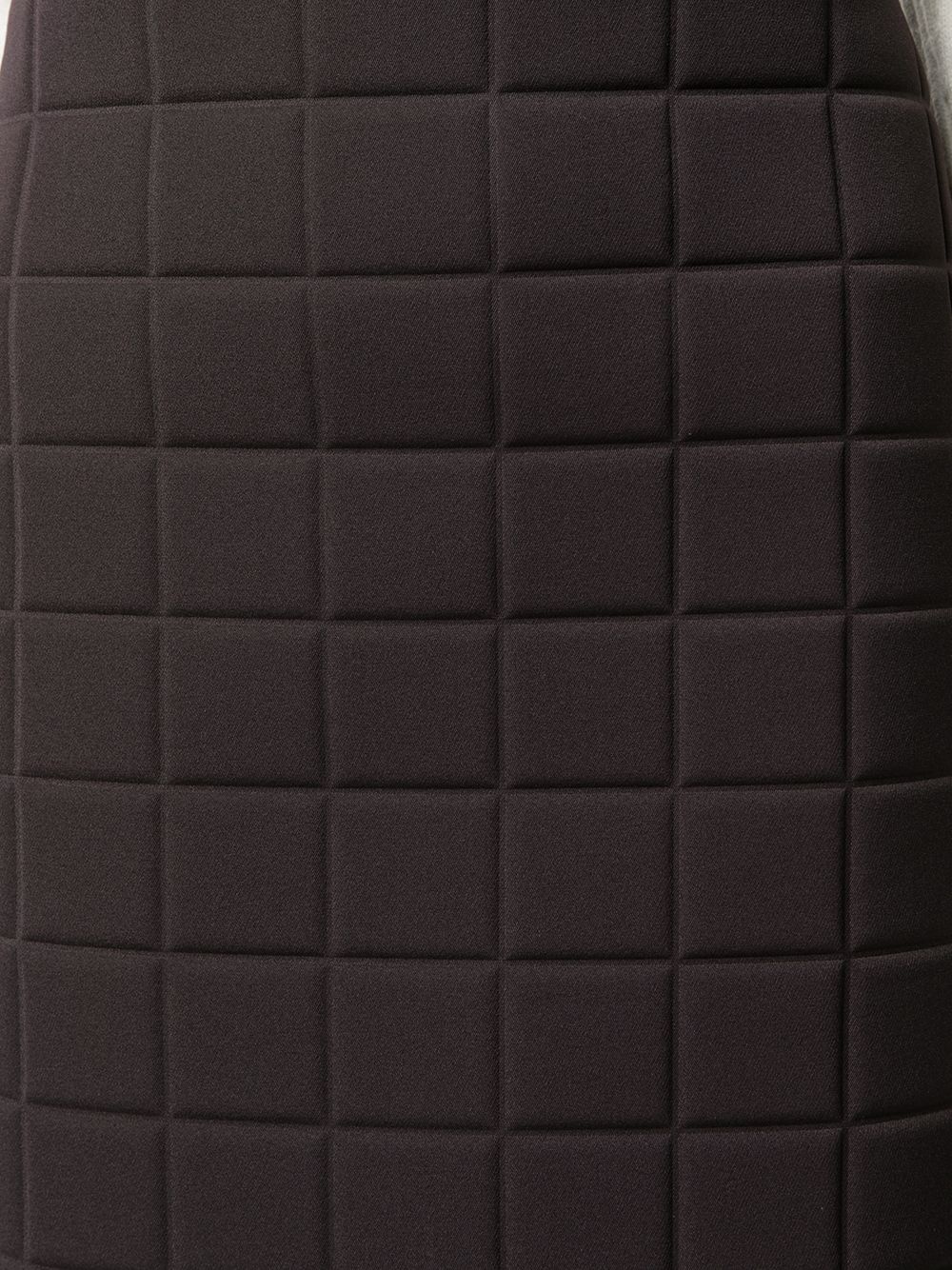 quilted straight skirt - 5