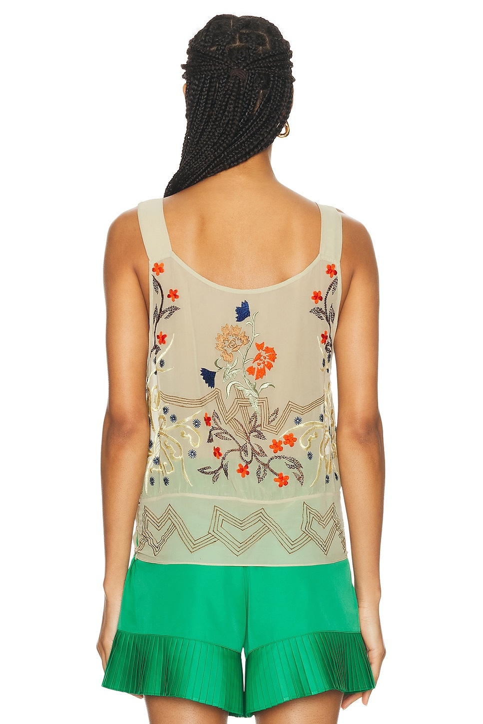 Embroidered Flower Study Top - 4