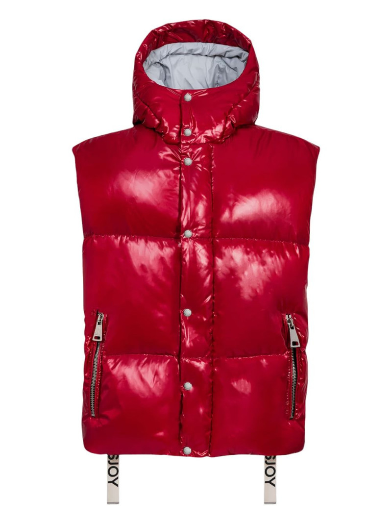 hooded zip-up puffer-design gilet 1