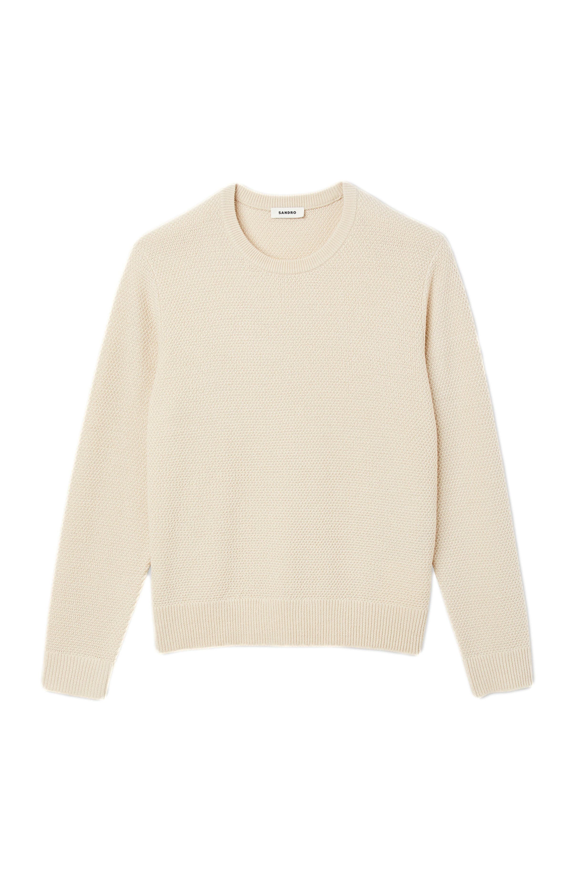SANDRO Wool sweater in Off White /Mastic at Nordstrom - 7