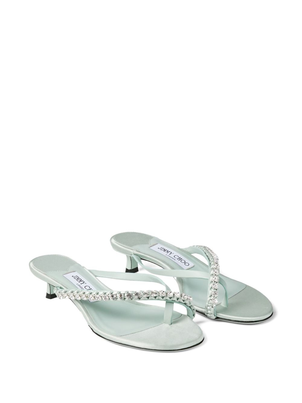 35mm crystal-embellished heeled mules - 2