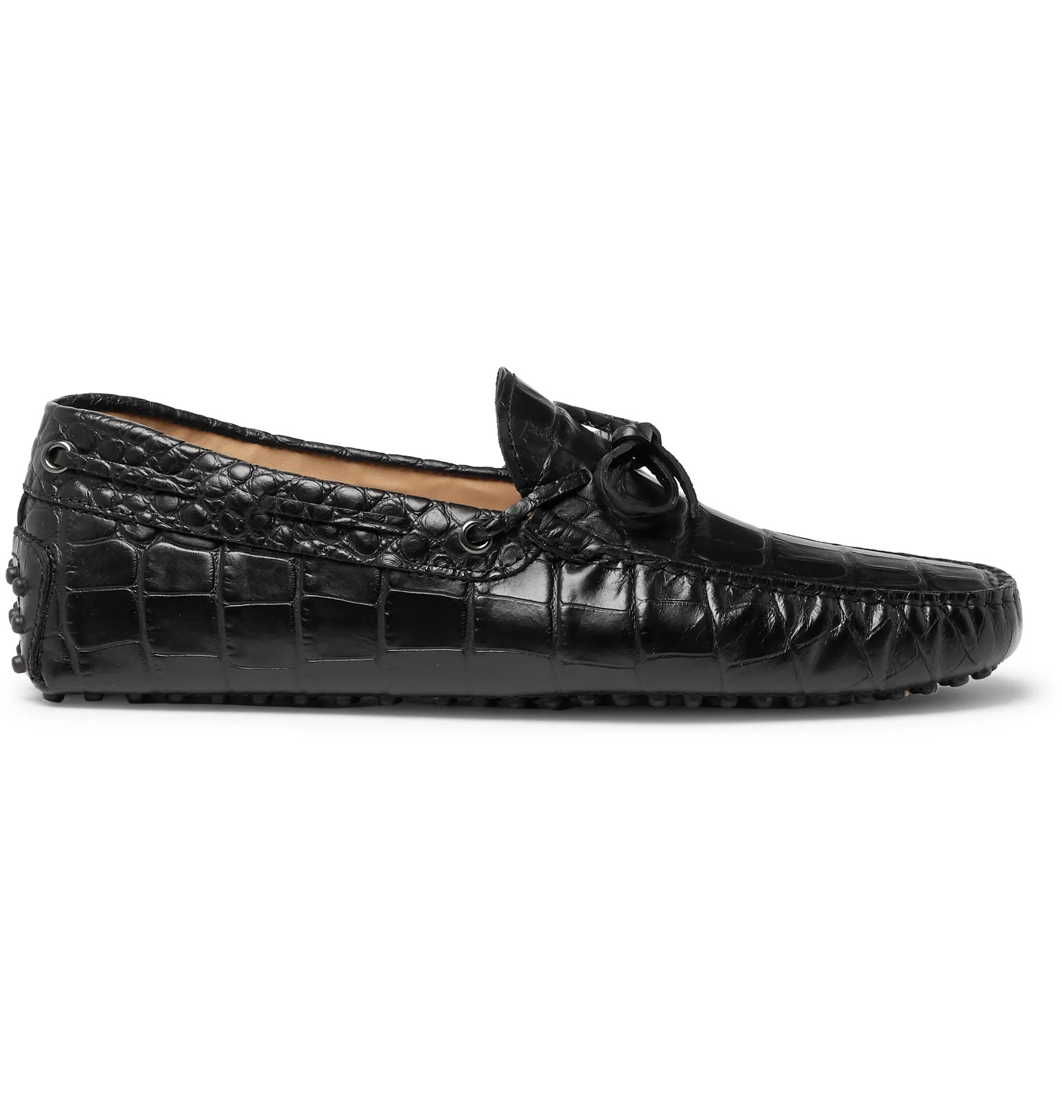 Gommino Croc-Effect Leather Driving Shoes - 1