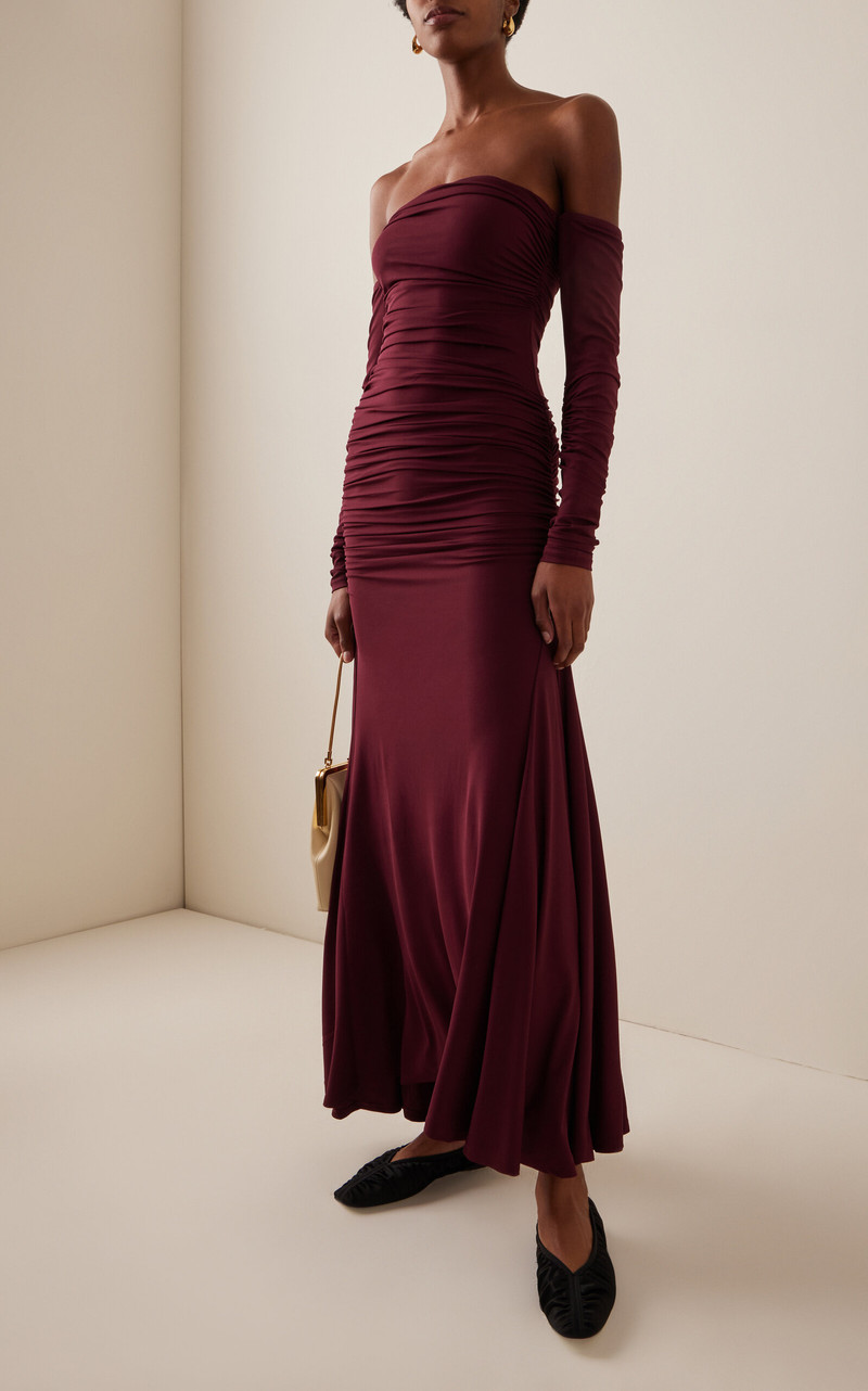 TOVE Exlusive Ina Dress burgundy outlook