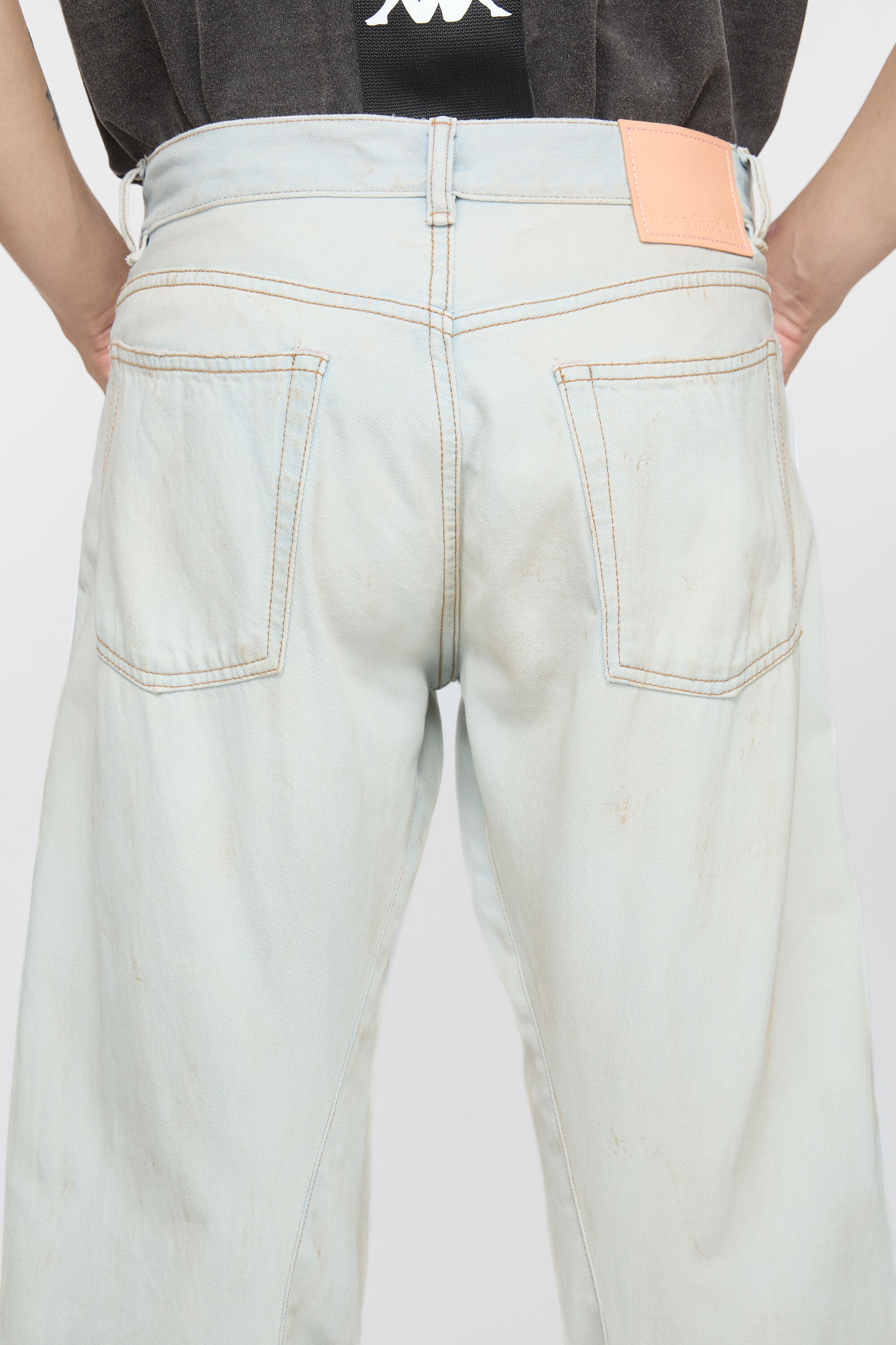 Loose fit jeans - 2006M Acne Studios x Kappa - Light blue/white - 7