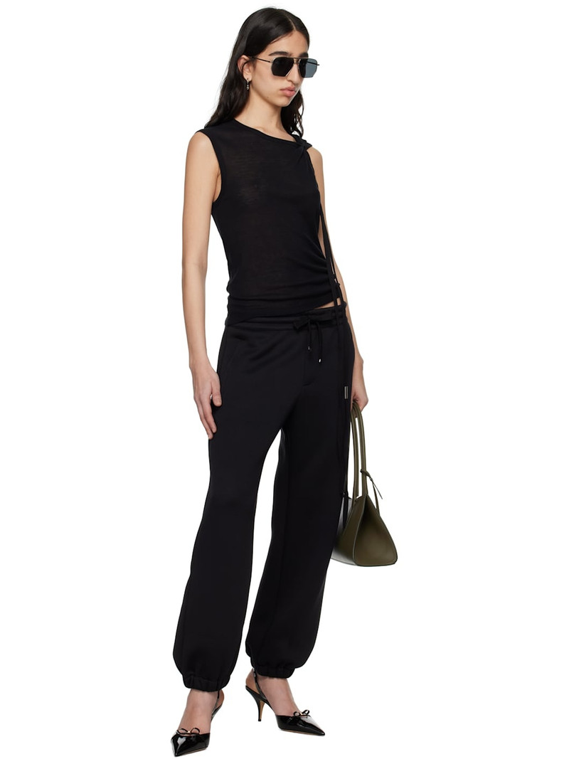 Alexander McQueen Black Embroidered Skull Lounge Pants outlook