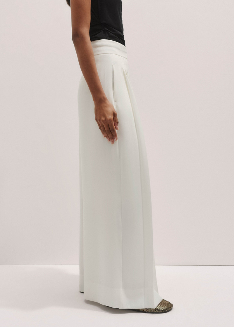 Satin Back Crepe Wide-Leg Trouser 4