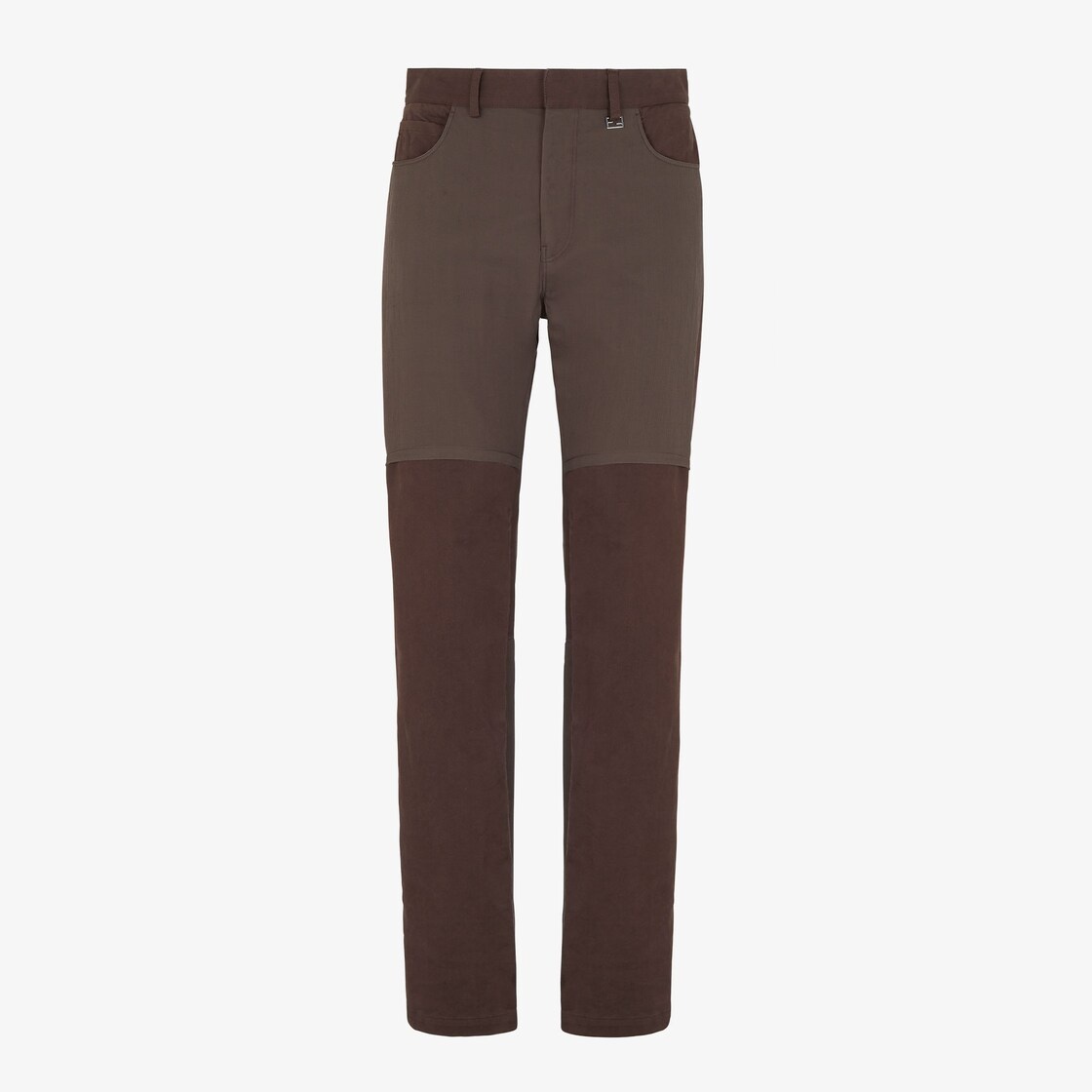 Brown gabardine pants - 1