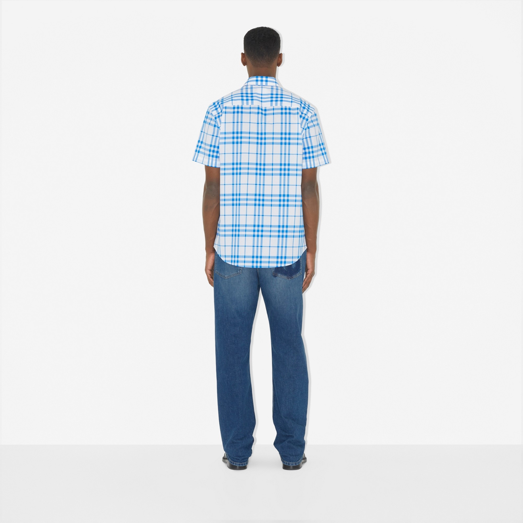 Short-sleeve Check Cotton Shirt - 4