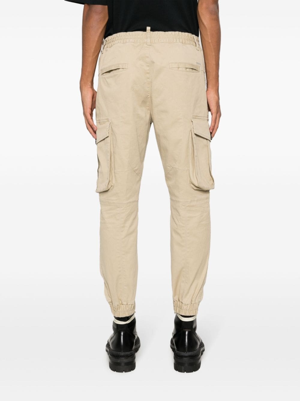 straight-leg cotton cargo trousers - 7