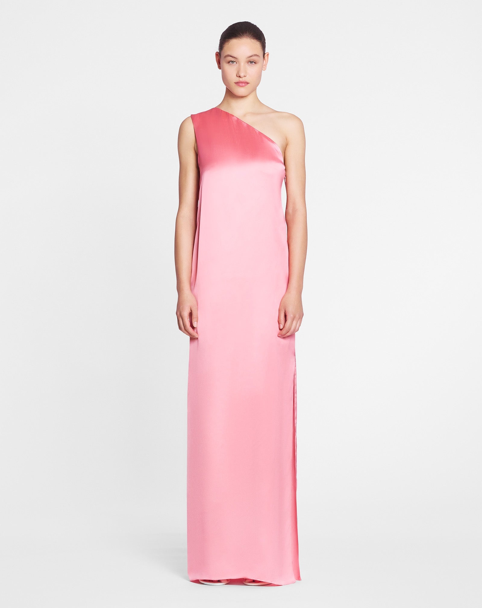 LONG ASYMMETRICAL DRESS WITH A RIBBON DETAIL - 3