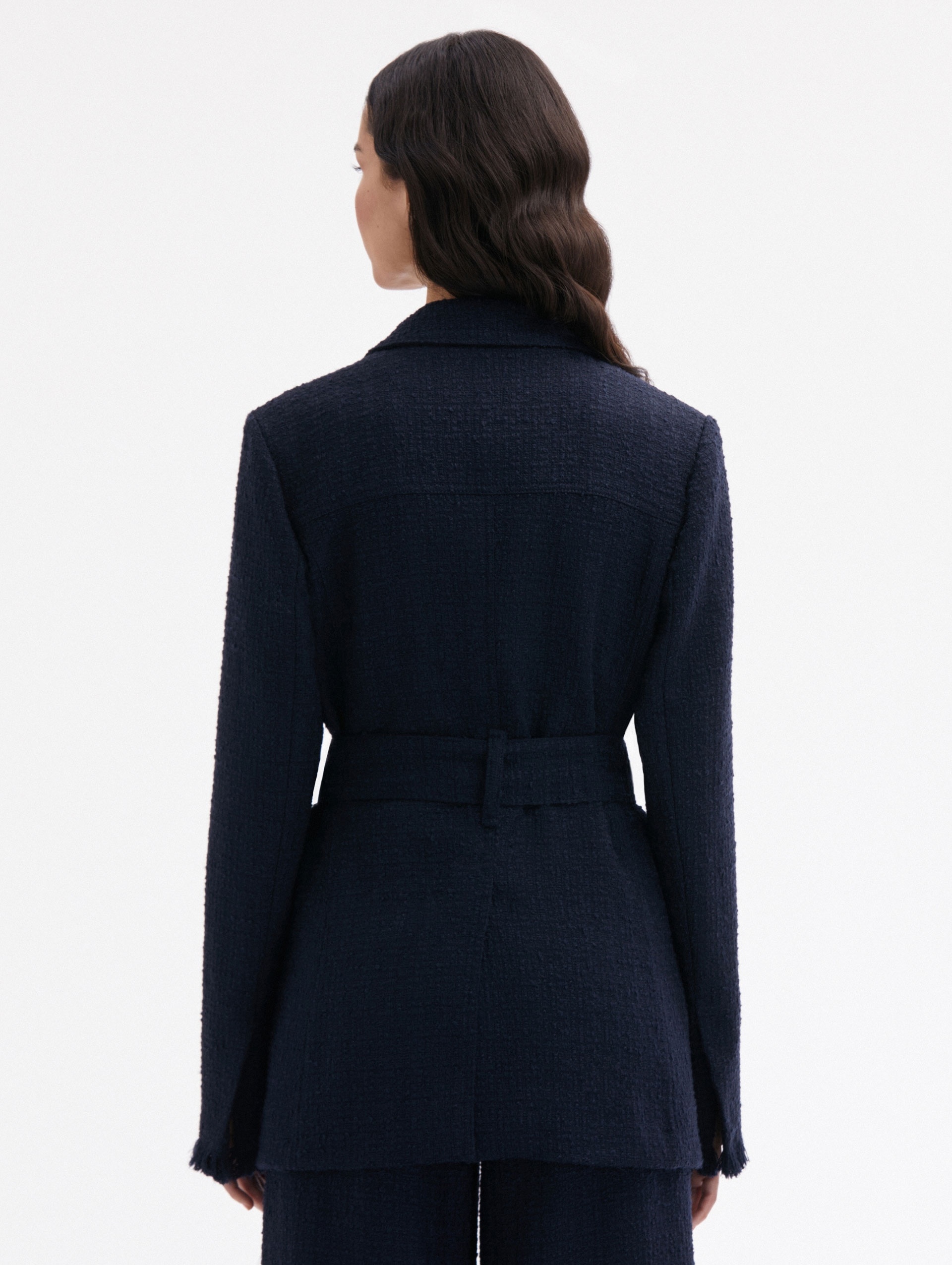 SELF-SASH TWEED JACKET - 3