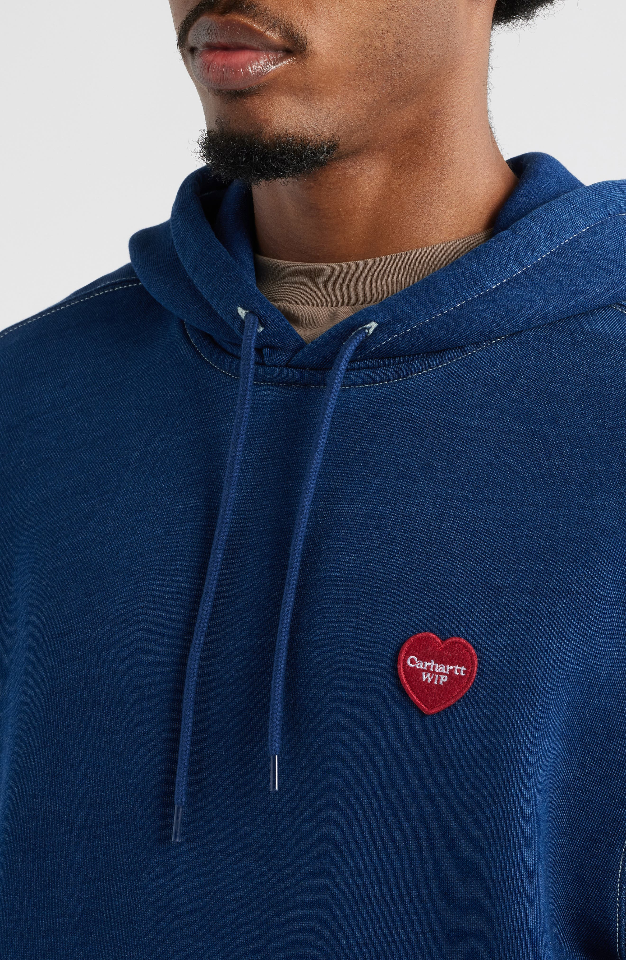 Carhartt Work In Progress Ingo Hoodie in Dark Blue Garment Dyed at Nordstrom - 4