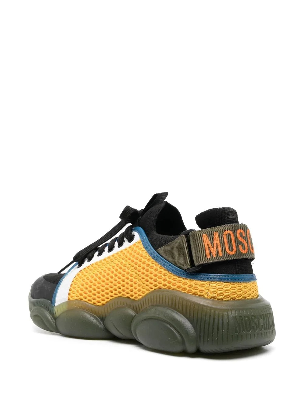colour-block lace-up sneakers - 3