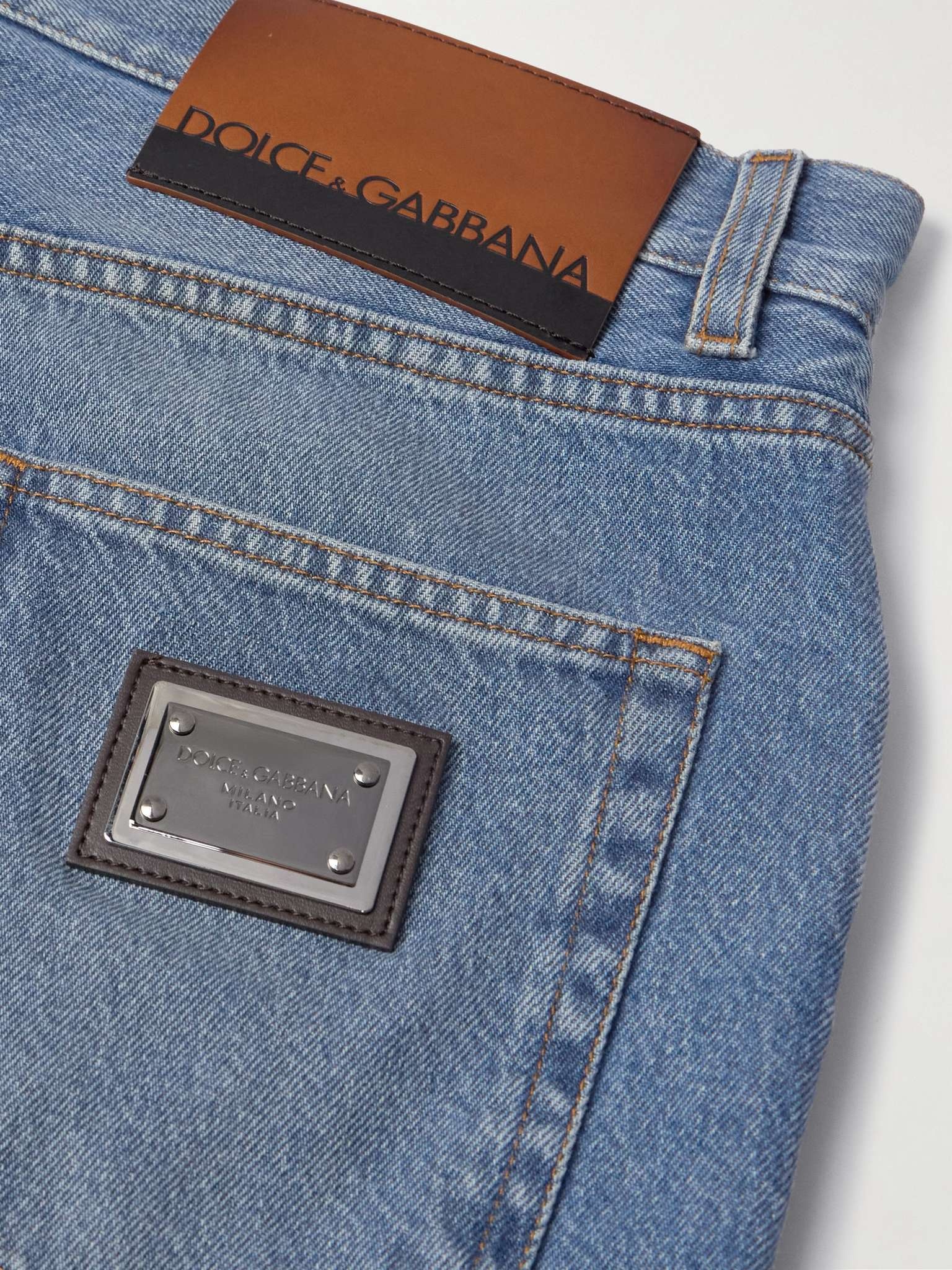 Straight-Leg Logo-Appliquéd Jeans - 5