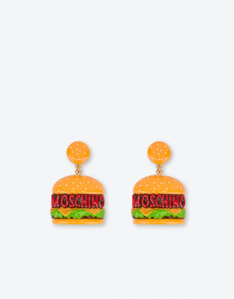 MOSCHINO HAMBURGER EARRINGS - 1