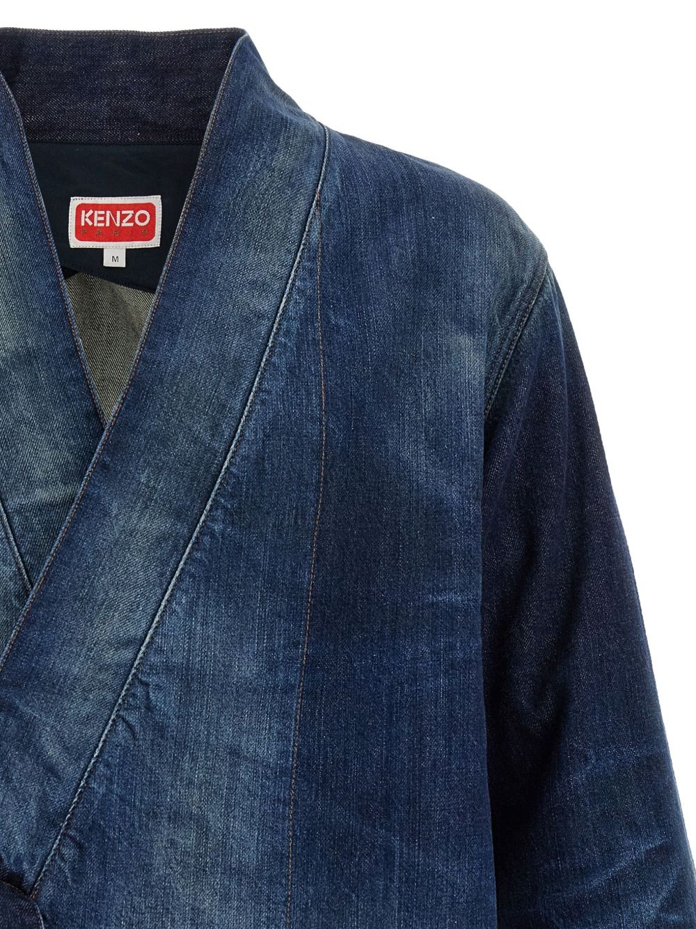 tie-front denim jacket - 4