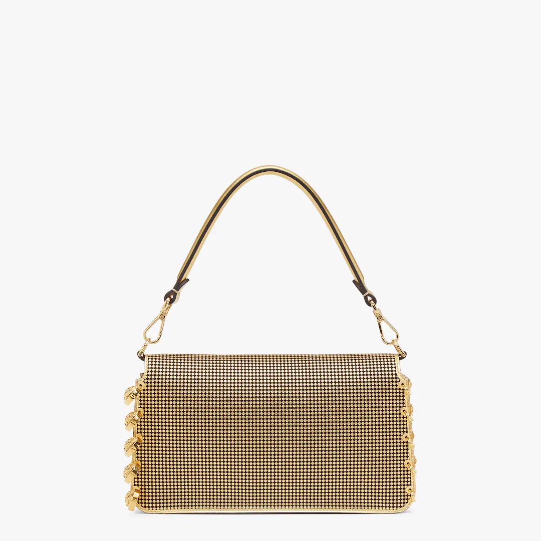 Fendace bag in gold perforated leather - 3