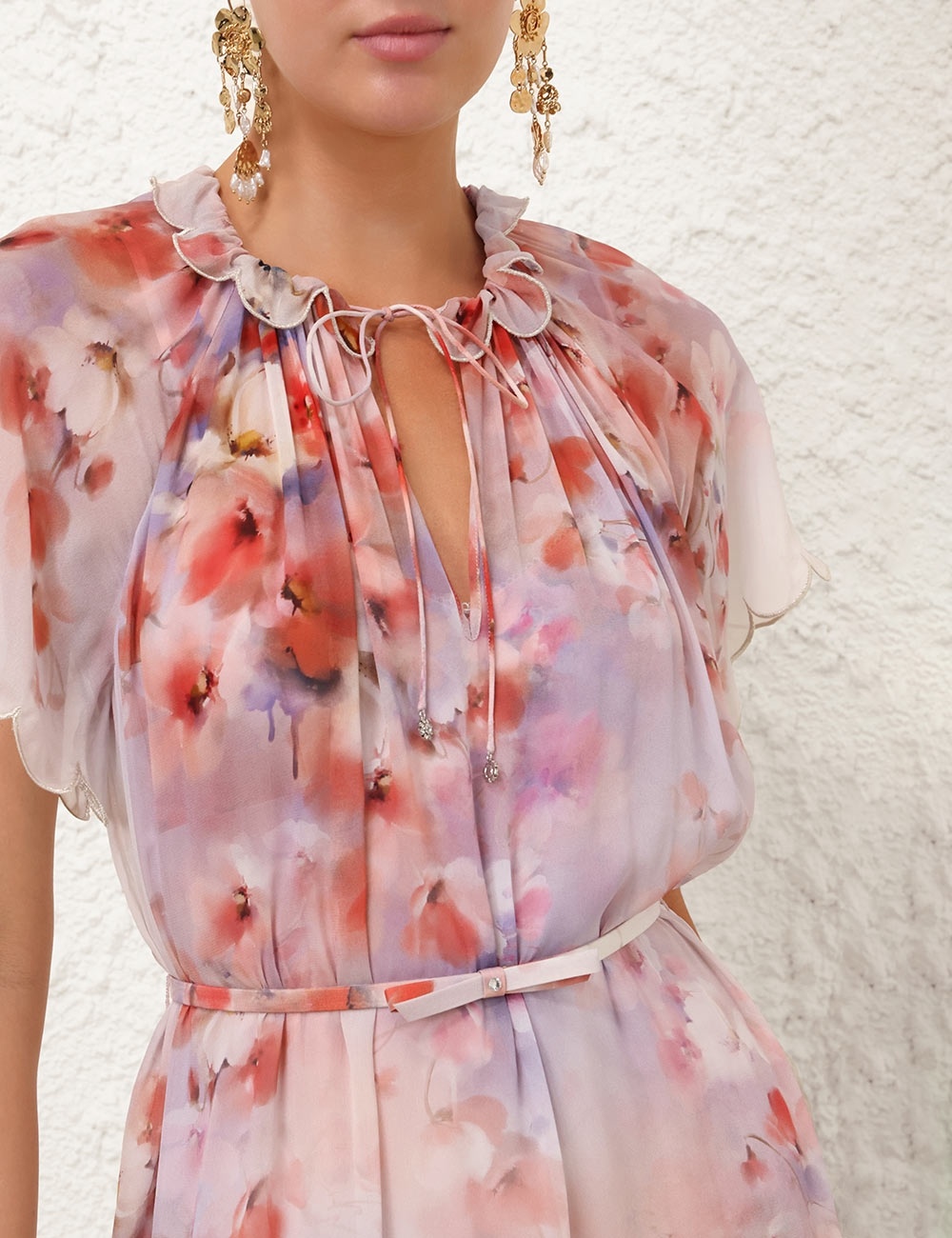 CRUSH FLUTTER MIDI DRESS - 5