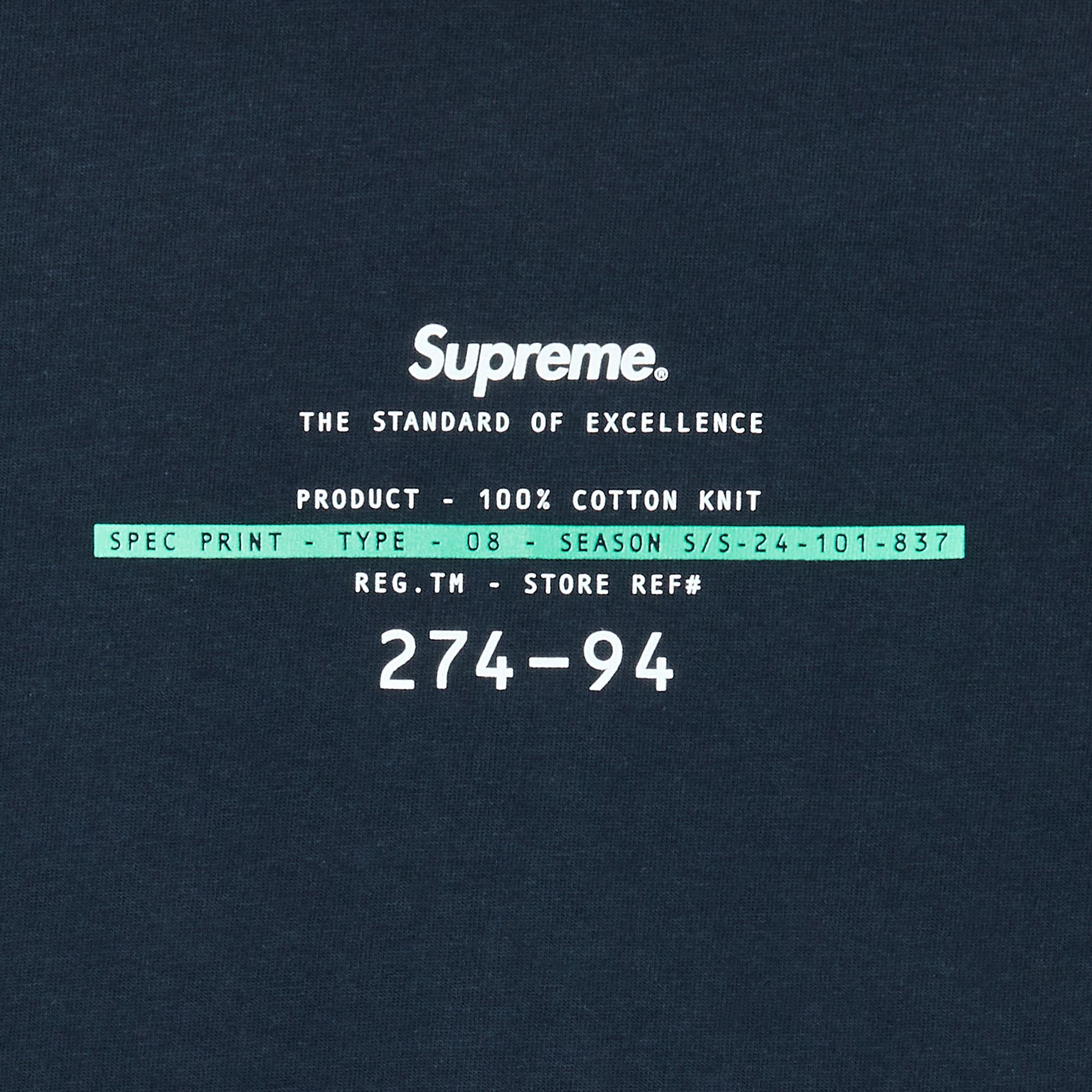 Supreme Standard Tee 'Navy' - 2