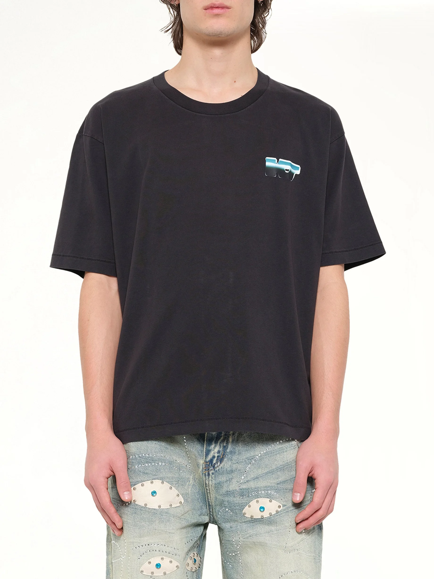 KS Chrome T-Shirt in Washed Black - 1