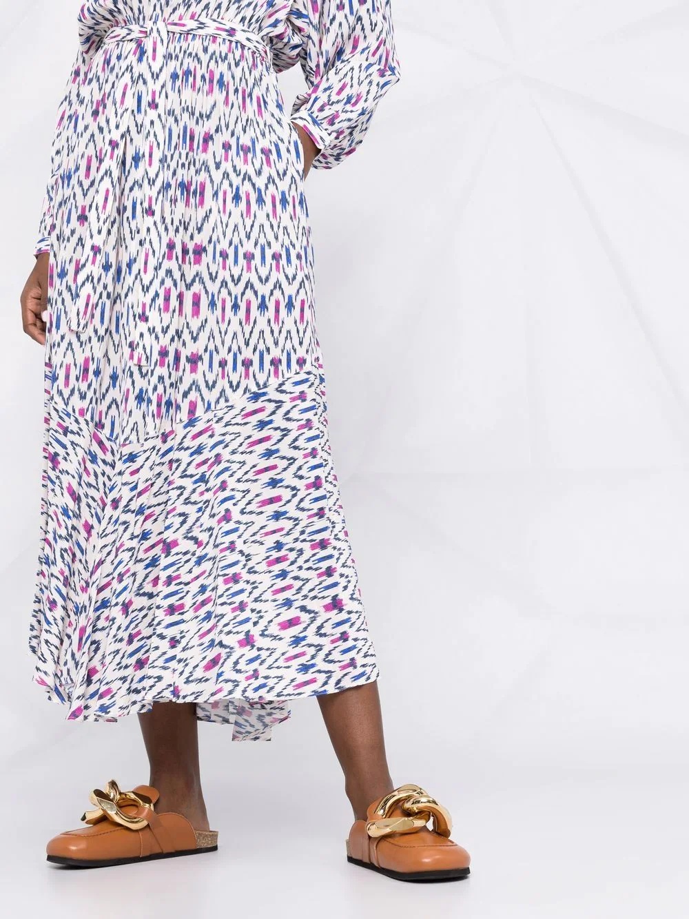 graphic-print long-sleeve dress - 5