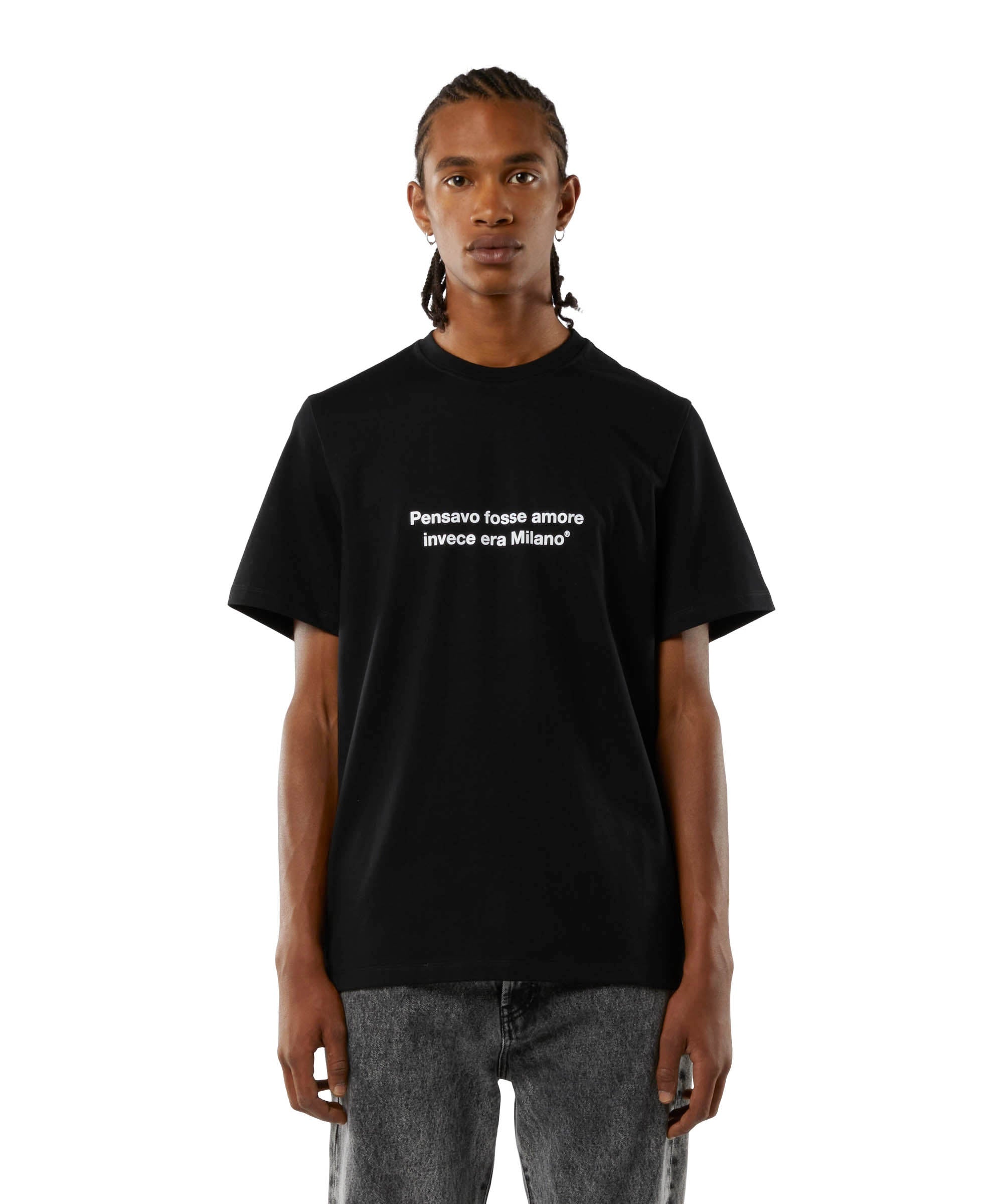 T-shirt quote "Pensavo fosse amore invece era Milano" - 2