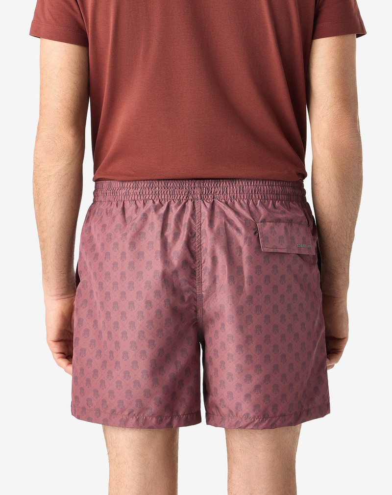Short burgundy swimming trunks 4