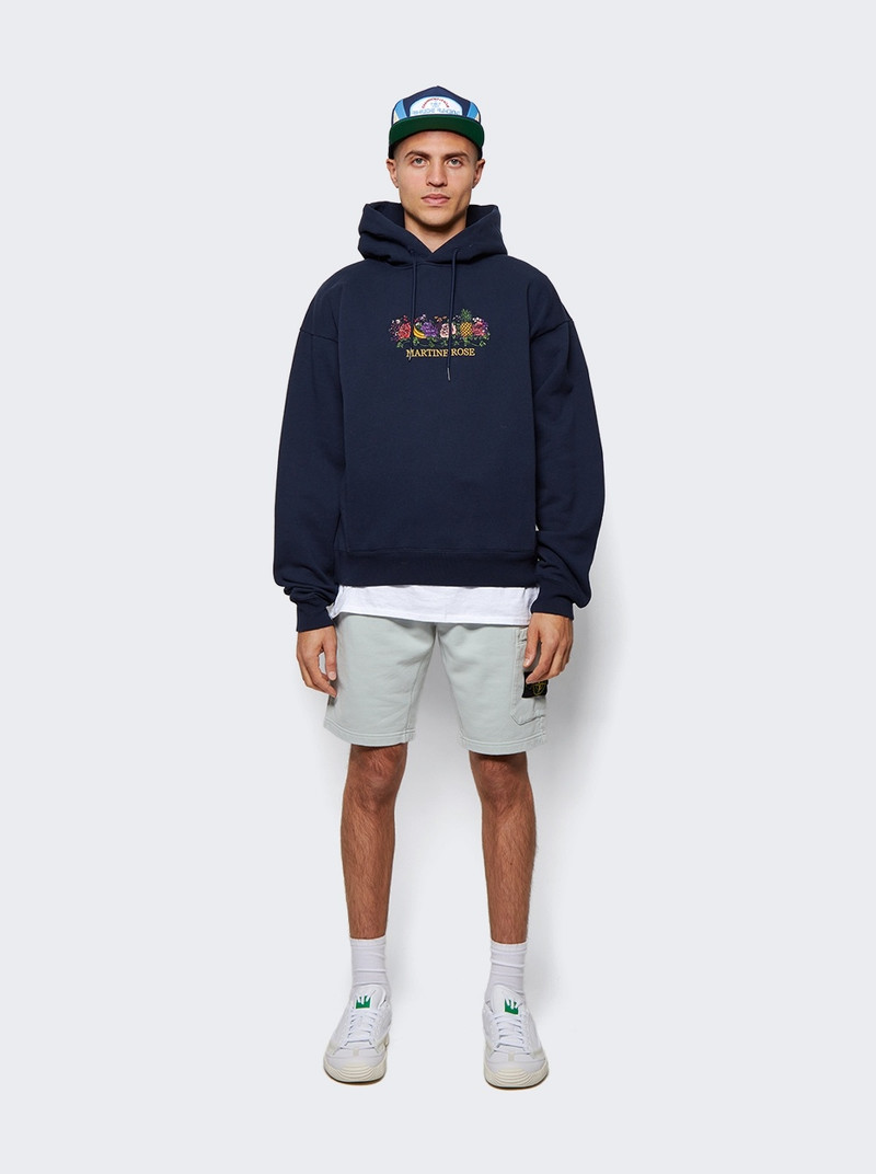 Martine Rose Classic Embroidered Hoodie Navy outlook