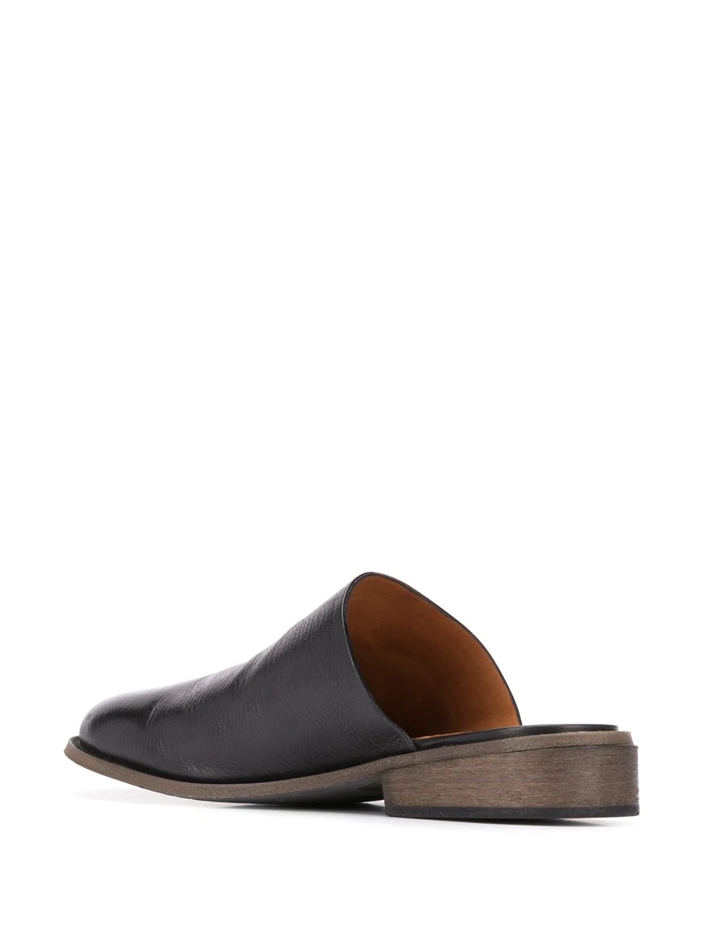 flat leather mules - 3