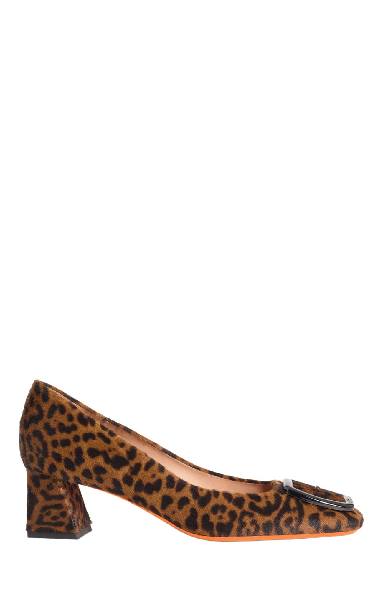 Santoni Women's animal-print cavallino mid-heel pump in Brown at Nordstrom - 6
