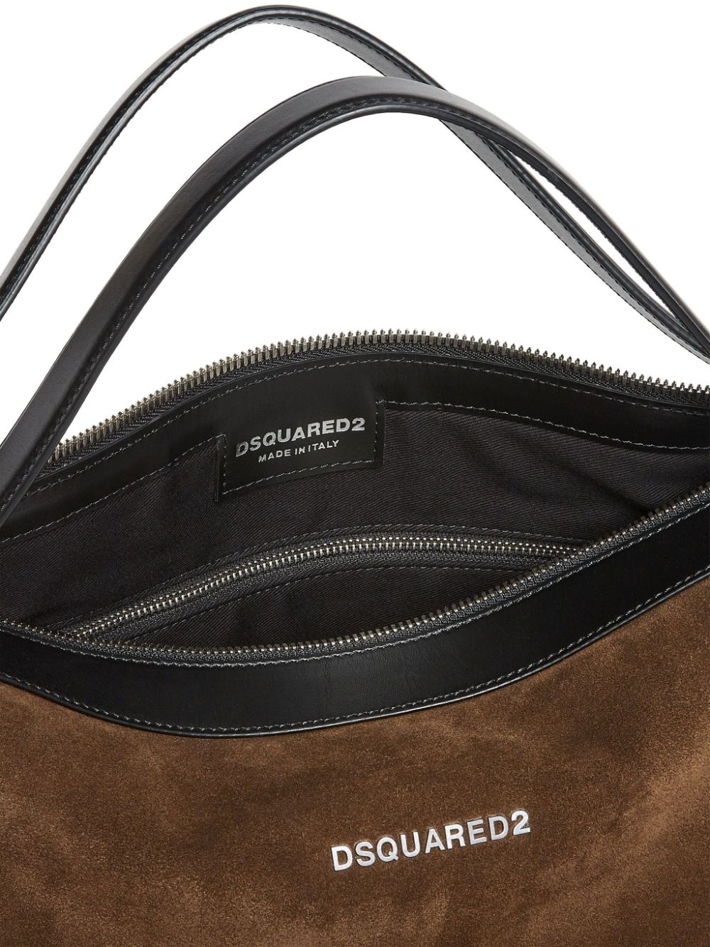 logo-print leather duffle bag - 4