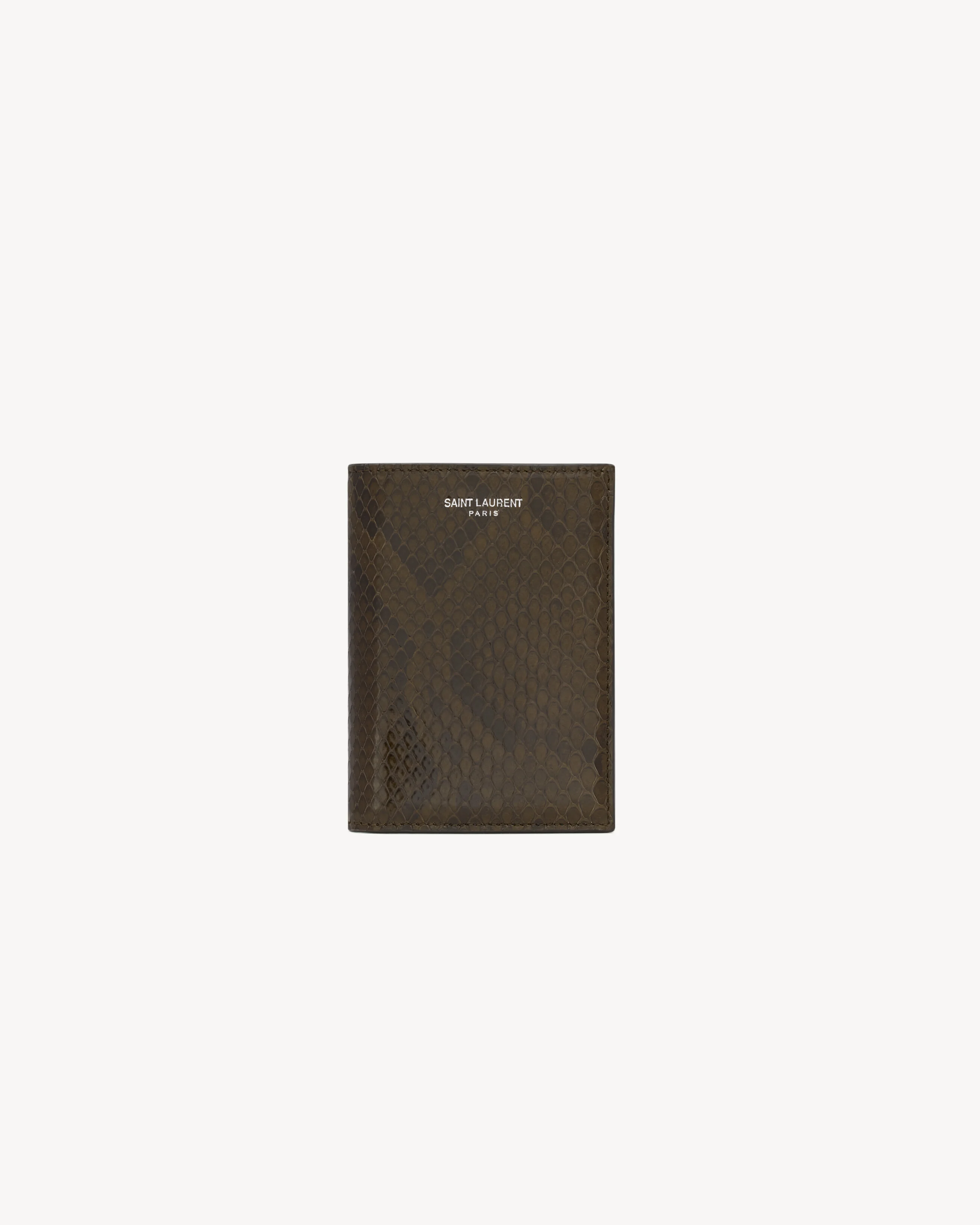 SAINT LAURENT PARIS CREDIT CARD WALLET IN PYTHON - 1