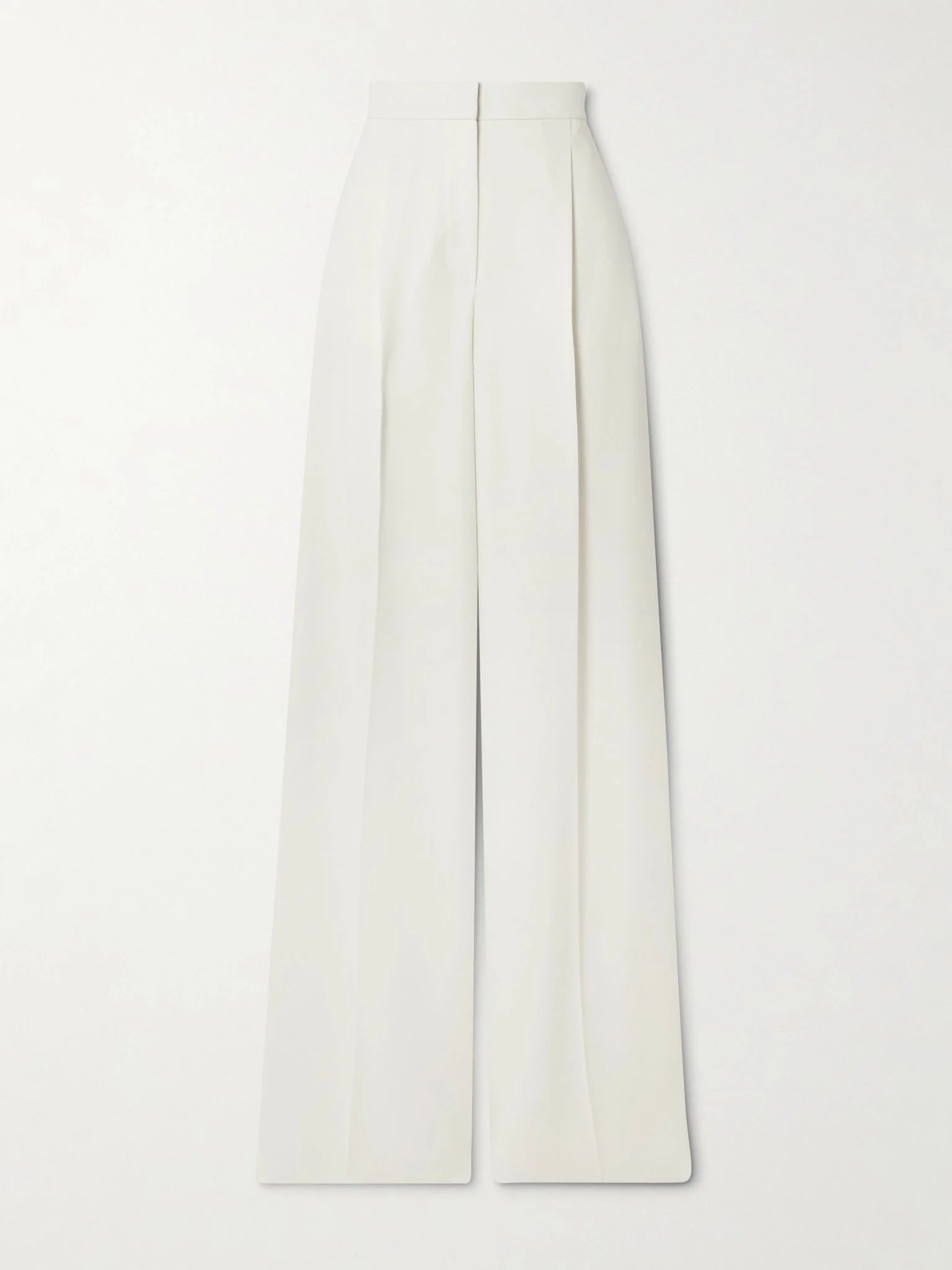 Manetta pleated cady wide-leg pants White - 1