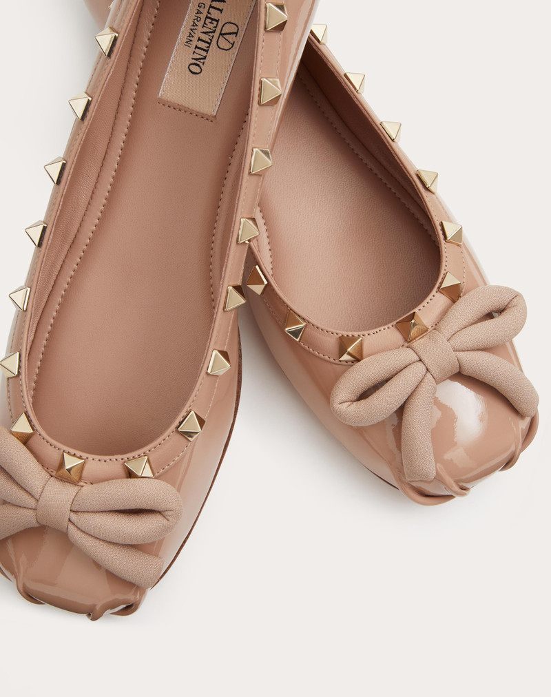 ROCKSTUD PATENT LEATHER BALLERINA 5