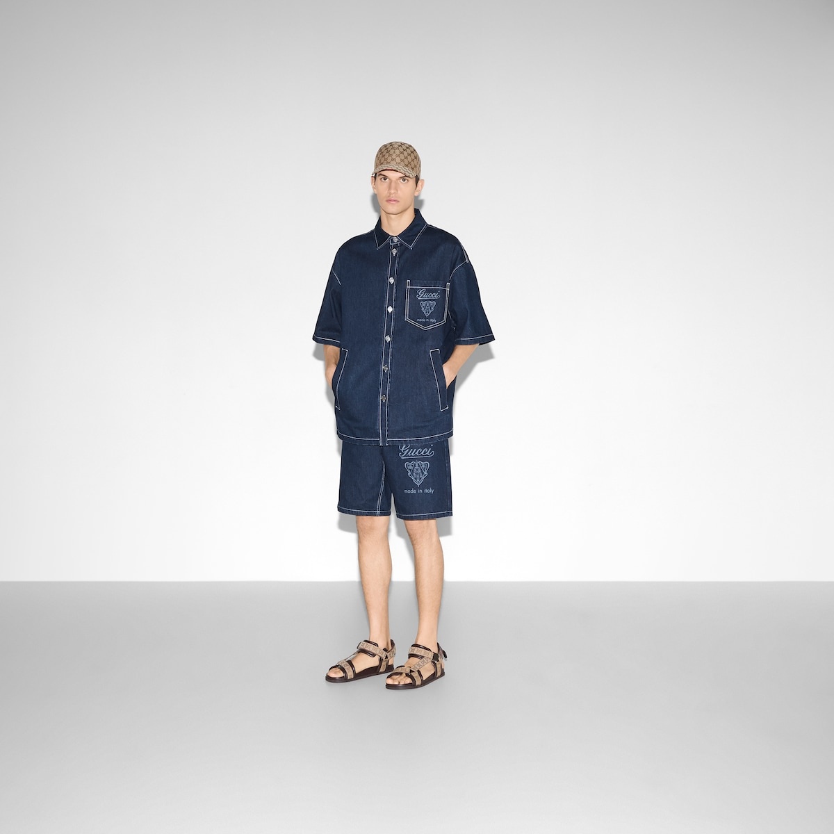 Lasered denim shirt - 2