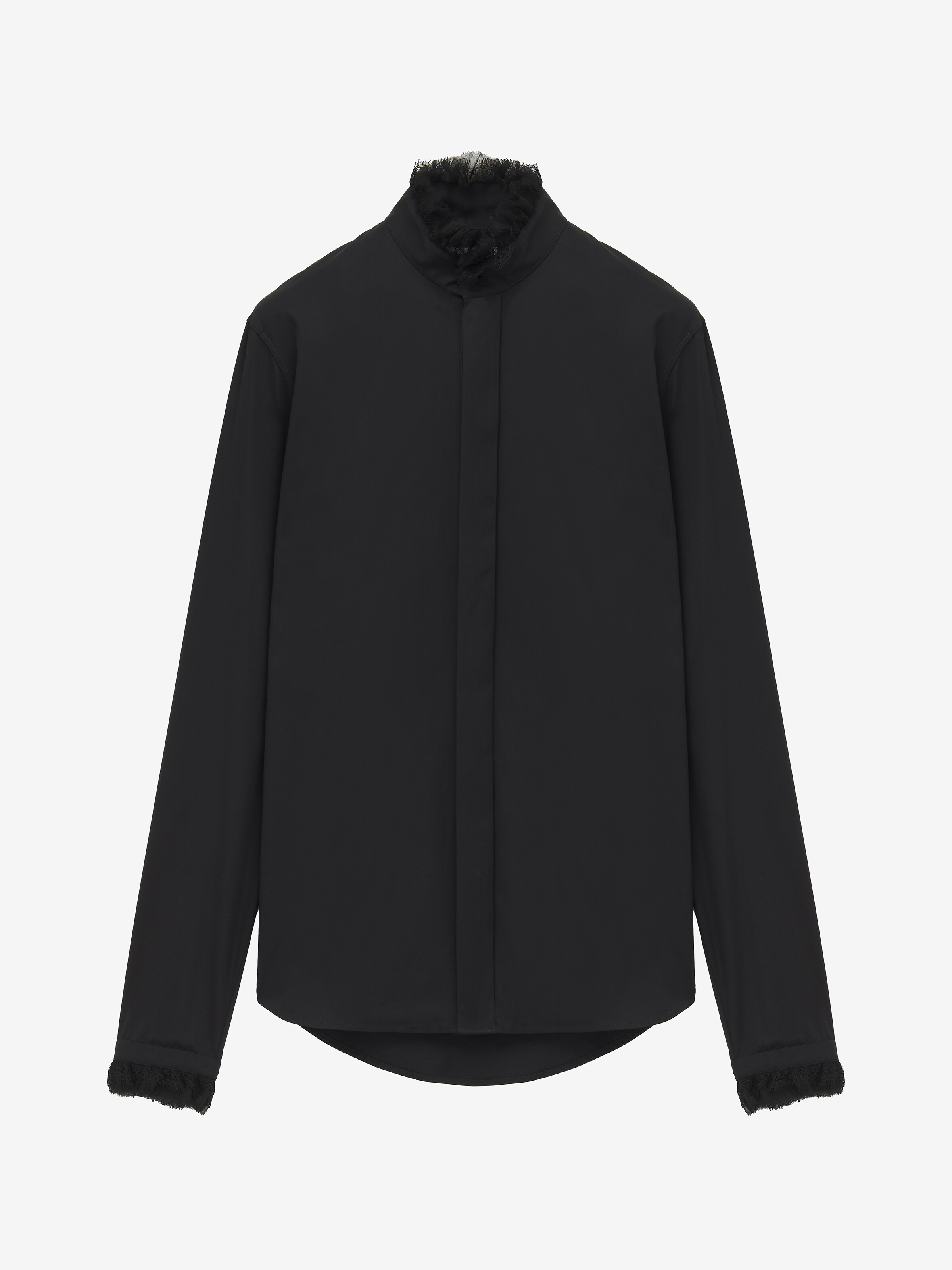 Ruffle Detail Poplin Shirt - 1