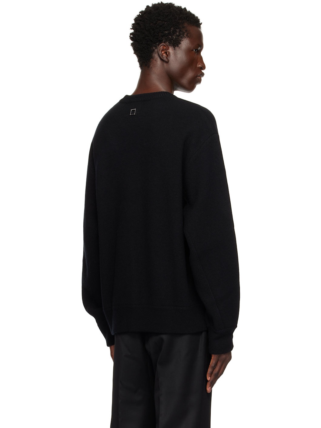 Black Round Neck Sweater - 3