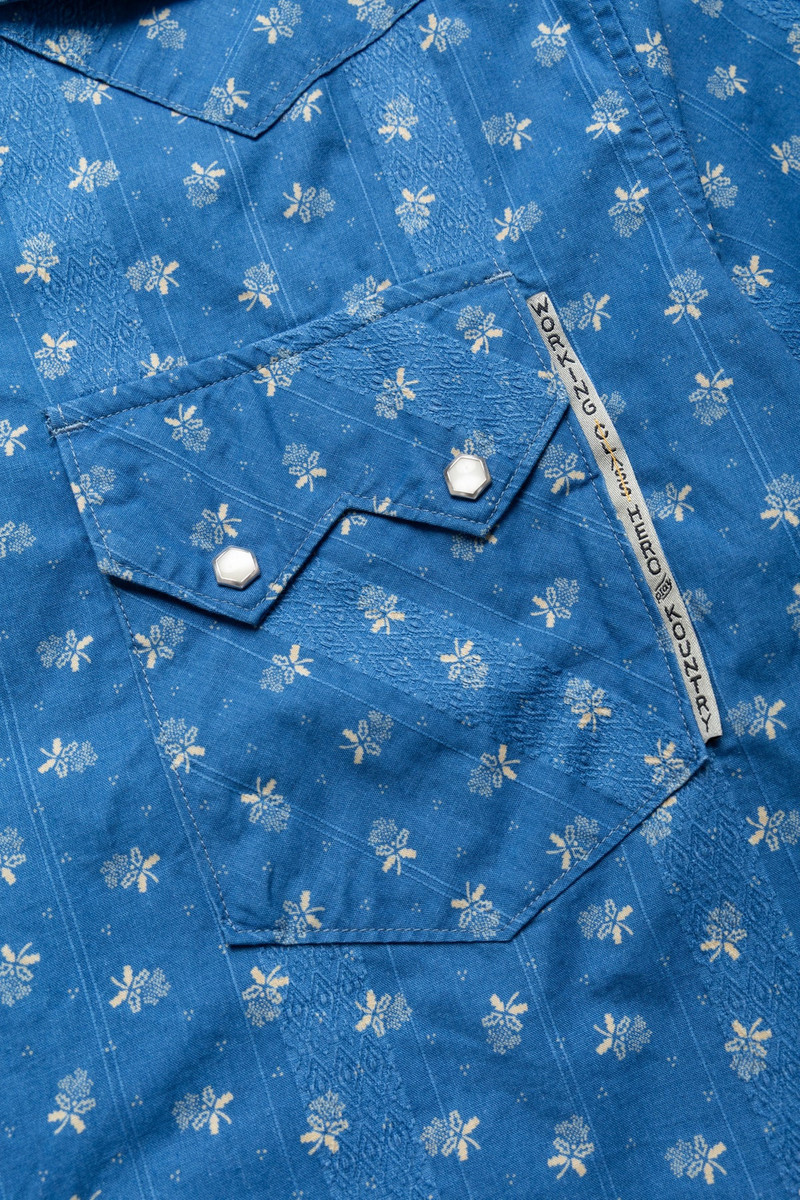 Kapital Dobby Stripe IDG Open Collar Western BIG Shirt outlook