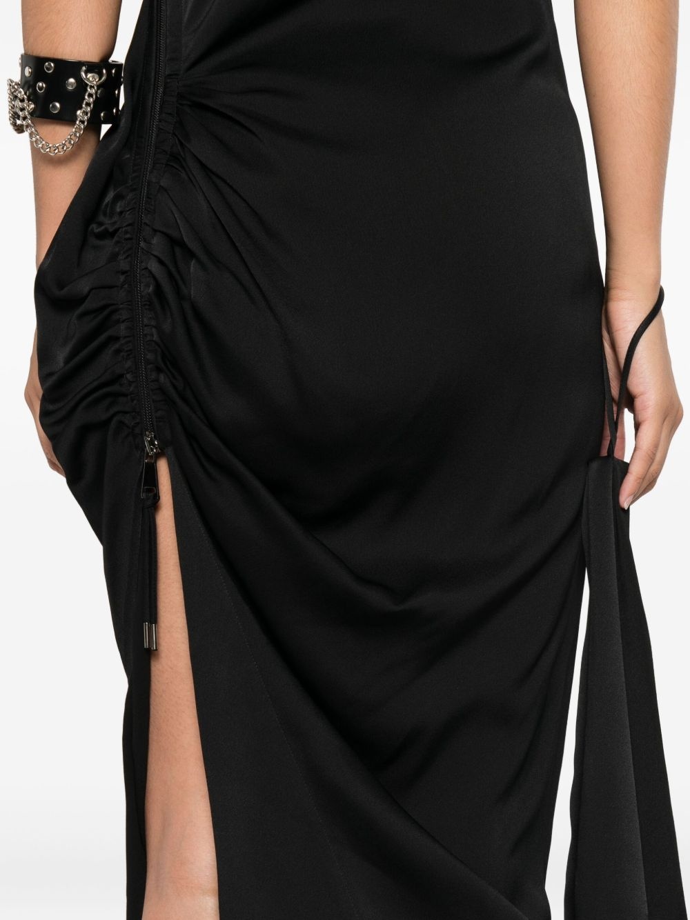 one-shoulder draped maxi dress - 5