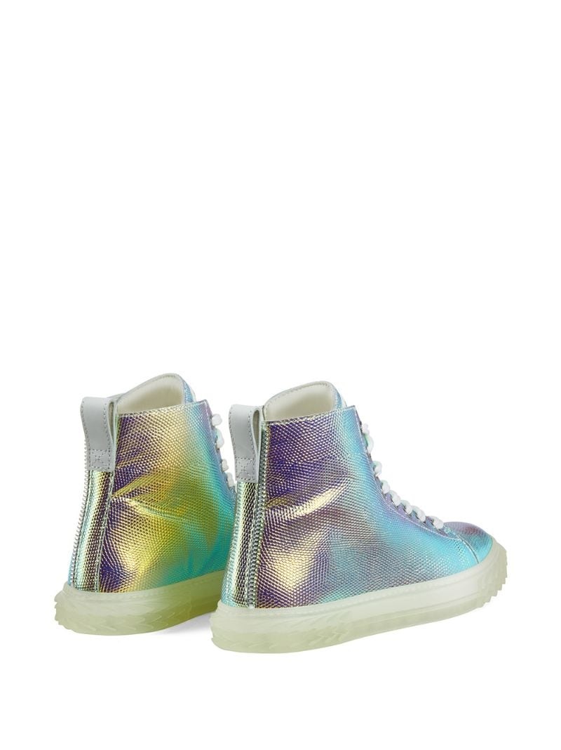 Blabber shimmering lizard-effect sneakers - 3