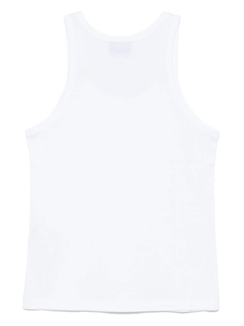 embroidered-logo lightweight-jersey top - 2