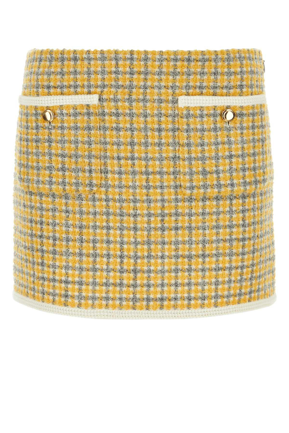 Miu Miu Women Two-Tone Boucle Mini Skirt - 1