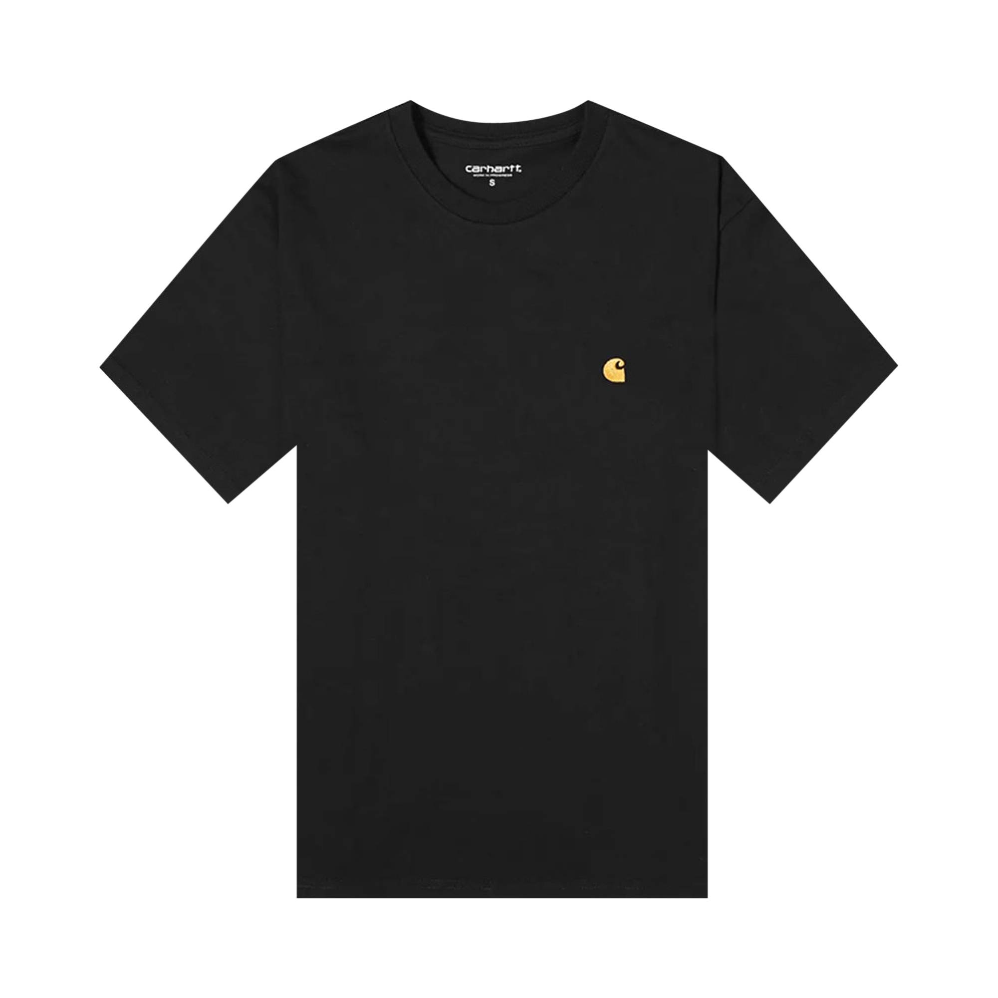 Carhartt WIP Short-Sleeve Chase T-Shirt 'Black/Gold' - 1