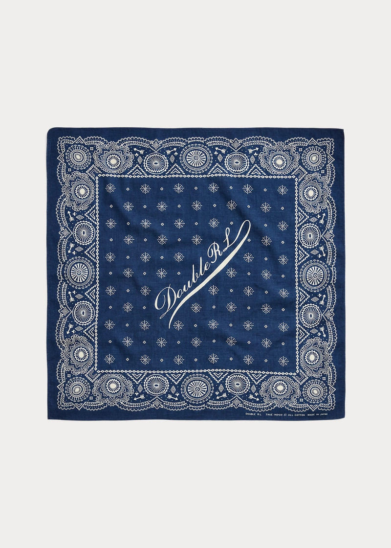 Logo Indigo Cotton Bandanna - 1