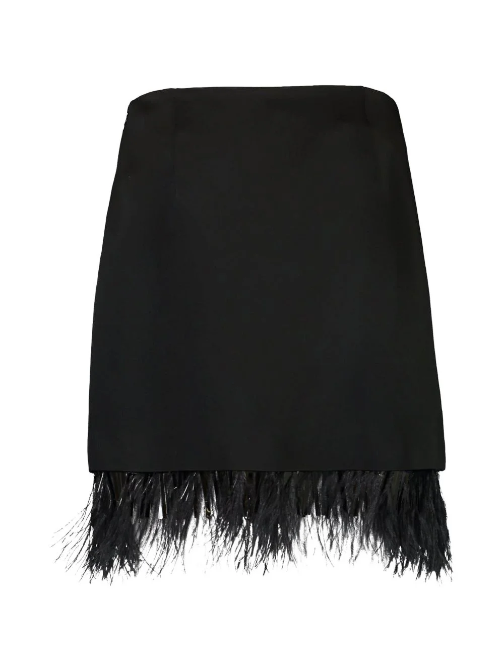 feather-trim mini skirt - 1