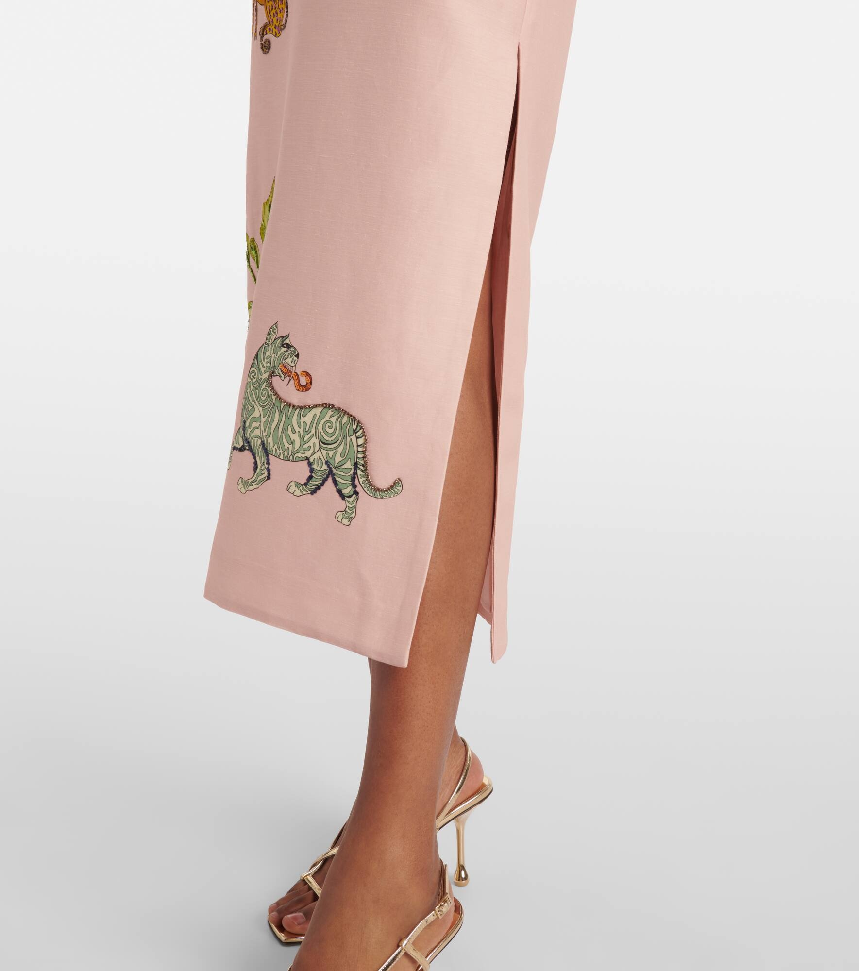 Hazel printed linen-blend maxi dress - 5